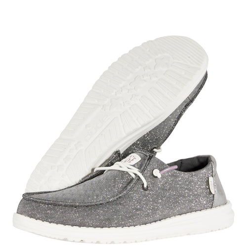 Hey Dude Wendy Metallic Sparkle Charcoal