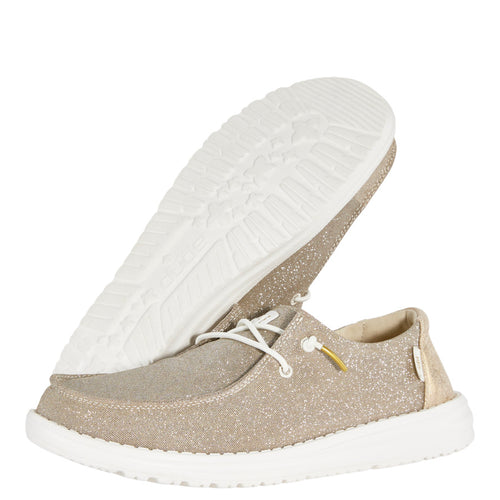 Hey Dude Wendy Metallic Sparkle Gold