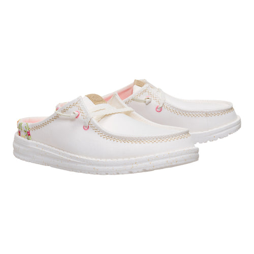 Hey Dude Wendy Slip Embroidered Floral Off White