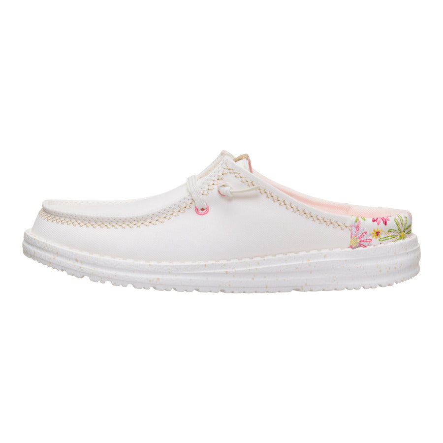 hey dude Wendy Slip Embroidered Floral Off White