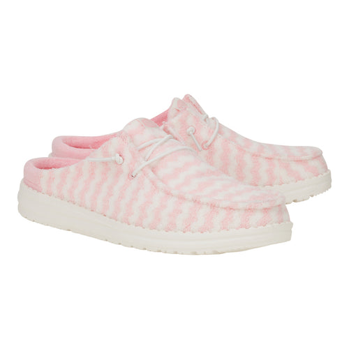 Hey Dude Wendy Slip Terry Stripe Stripe Pink/White