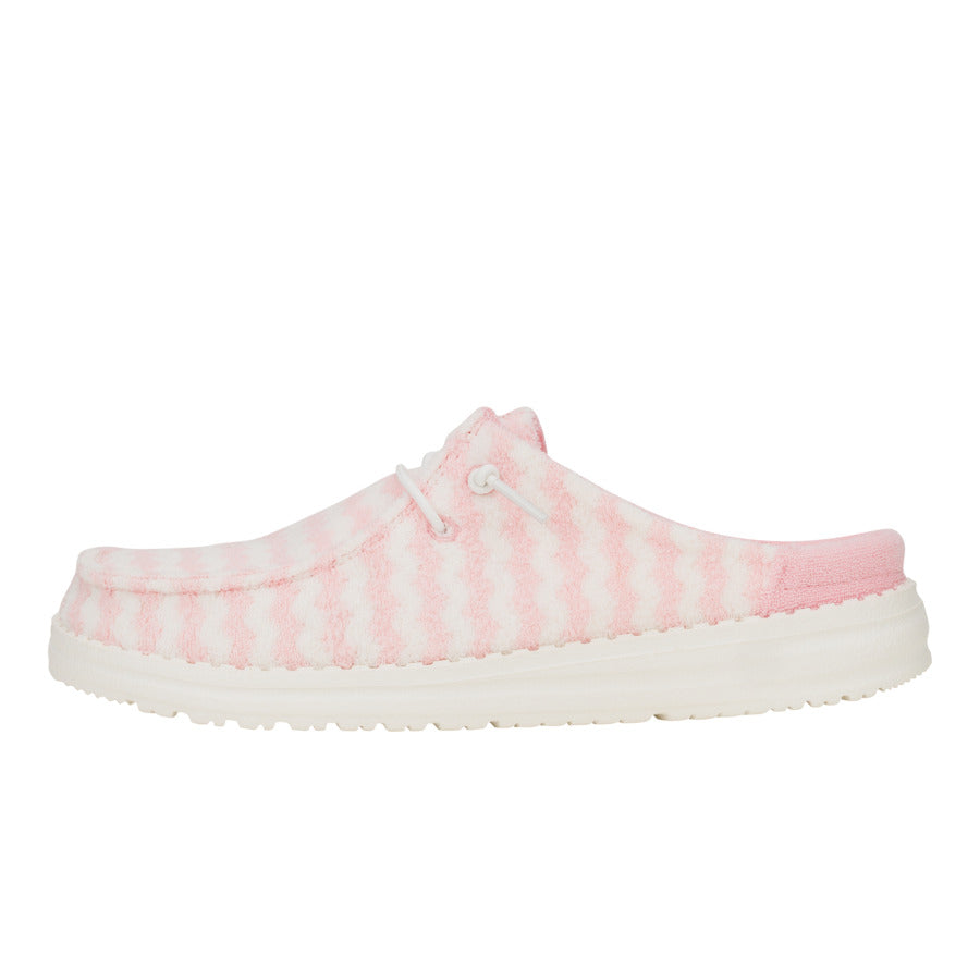 hey dude Wendy Slip Terry Stripe Stripe Pink/White