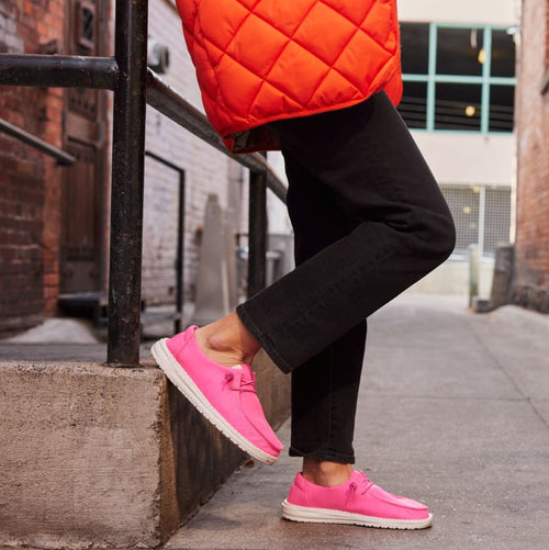 Hey Dude Wendy Stretch Canvas Neon Pink