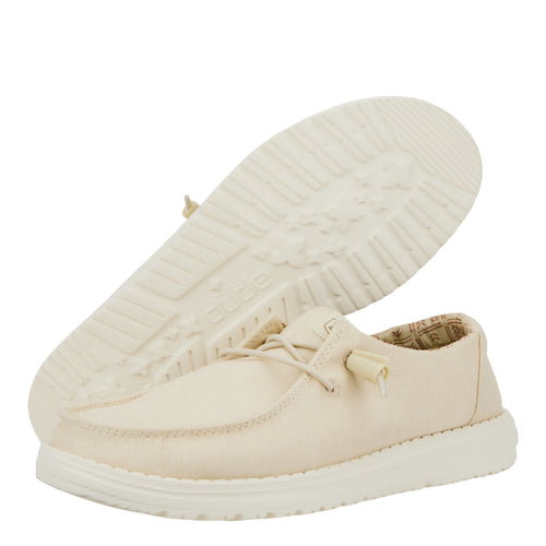 Hey Dude Wendy Stretch Canvas Off White