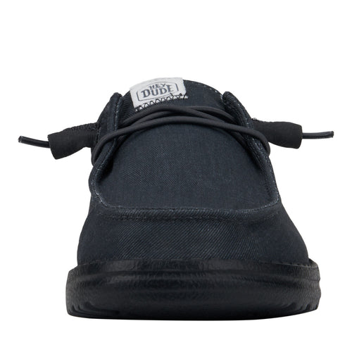 Hey Dude Wendy Stretch Canvas Wide Black/Black