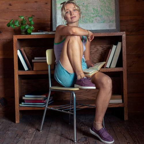 Hey Dude Wendy Stretch Sox Burgundy