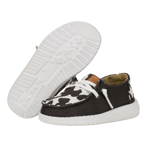 Hey Dude Wendy Toddler Animal Black/Cow