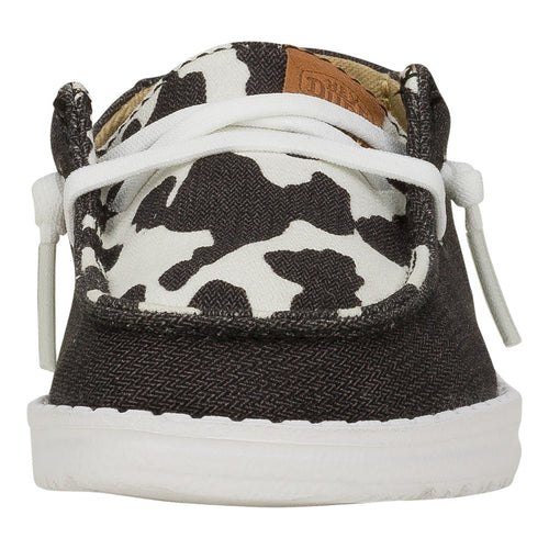 Hey Dude Wendy Toddler Animal Black/Cow