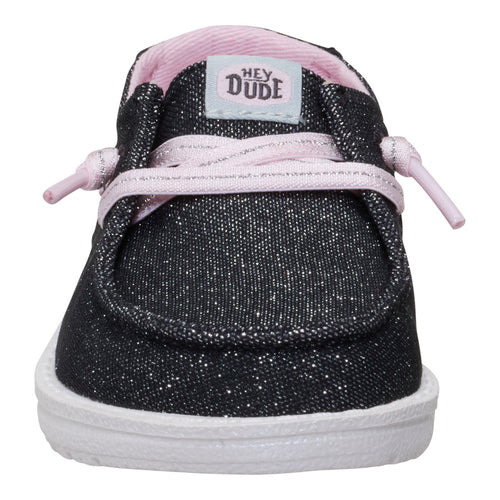 Hey Dude Wendy Toddler Shimmer Flower Charcoal