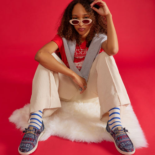 Hey Dude Wendy Winter Sweater Navy/Multi