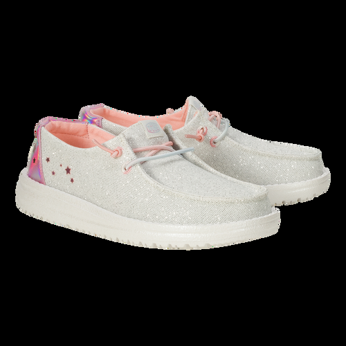 Hey Dude Wendy Youth Iridescent Star Silver