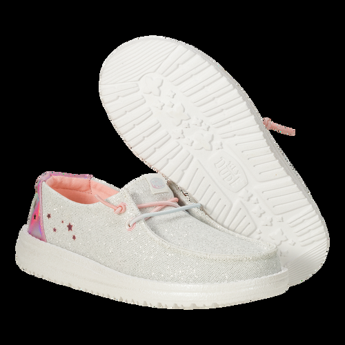 Hey Dude Wendy Youth Iridescent Star Silver