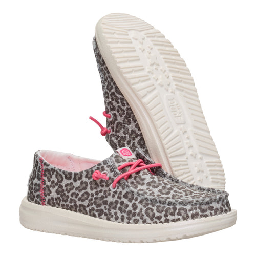Hey Dude Wendy Youth Luxe Leo Natural/Black