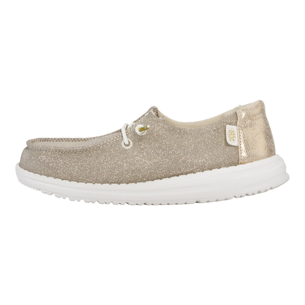 hey dude Wendy Youth Metallic Sparkle Gold