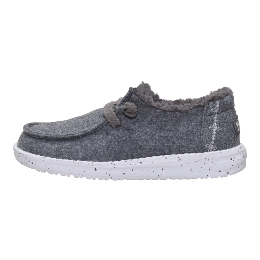 hey dude Wendy Youth Wool Cozy Charcoal