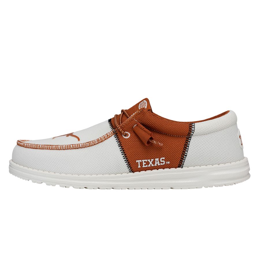 hey dude Men's Wally Tri Texas Longhorns Burnt Orange
