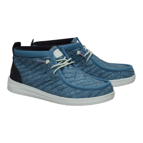 Hey Dude Wally Mid Gripr Washed Quilt Stormy Blue/Multi