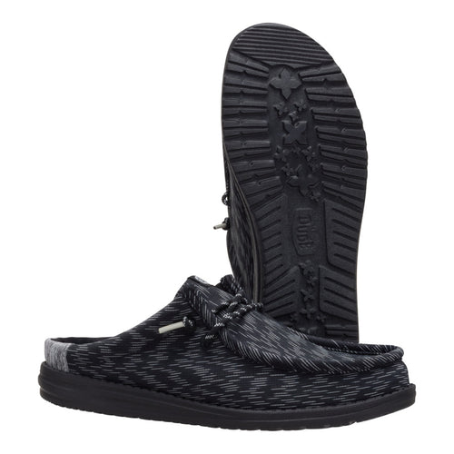 Hey Dude Wally Slip Jersey Jacquard Black/Monument Grey