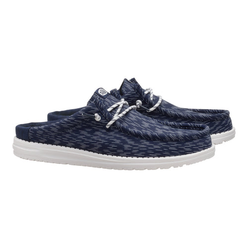 Hey Dude Wally Slip Jersey Jacquard Navy Blazer/White