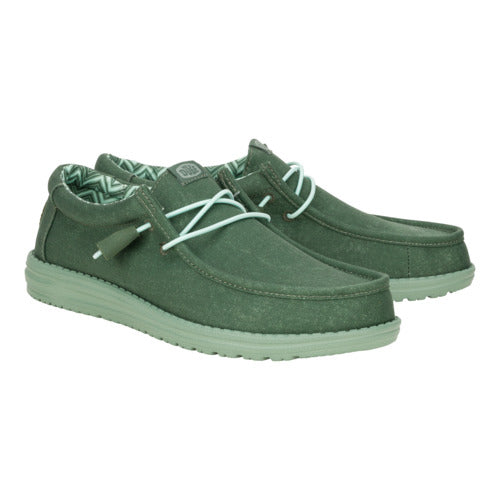 Hey Dude Wally Stretch Canvas Duck Green/Iceberg Green