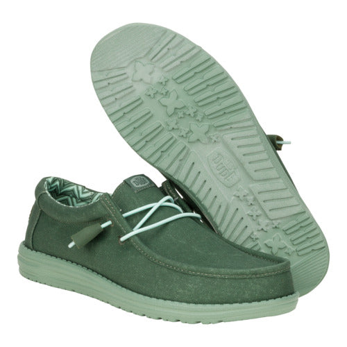 Hey Dude Wally Stretch Canvas Duck Green/Iceberg Green