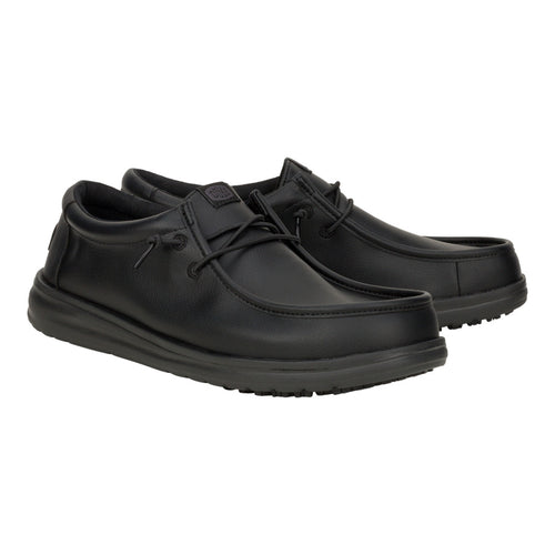Hey Dude Wally Work CE Classic Slip Resistant Wide Black