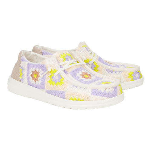 Hey Dude Wendy Cottage Crochet Egret/Lavender/Multi