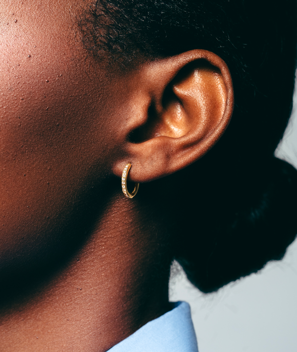 Hey Harper Crystal Huggie Hoop Earrings