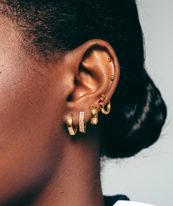 Hey Harper Crystal Semicircle Earrings