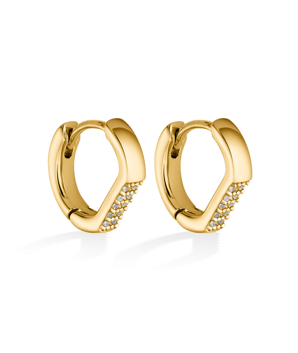 hey harper Crystal Semicircle Earrings