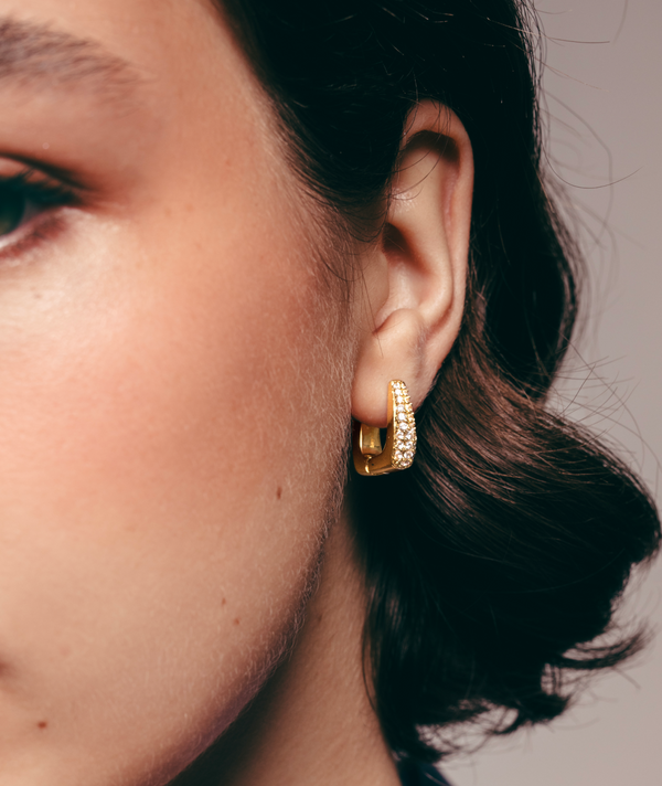 Hey Harper Crystal Square Earrings