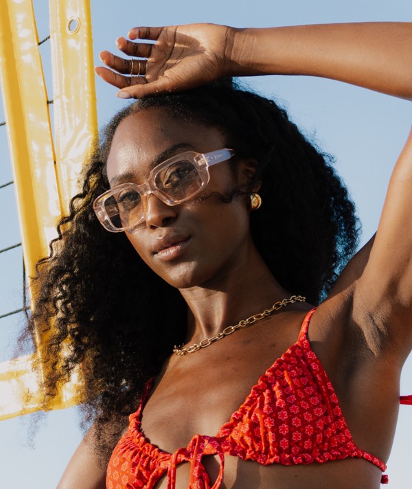 Hey Harper Moon Clear Sunglasses