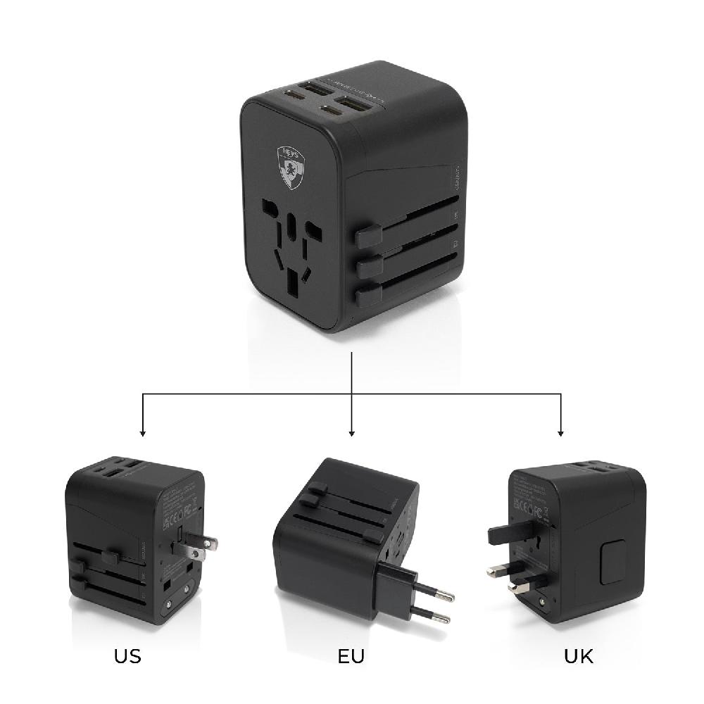 Heys All-in-One Super ELITE® Travel Adapter - With USB
