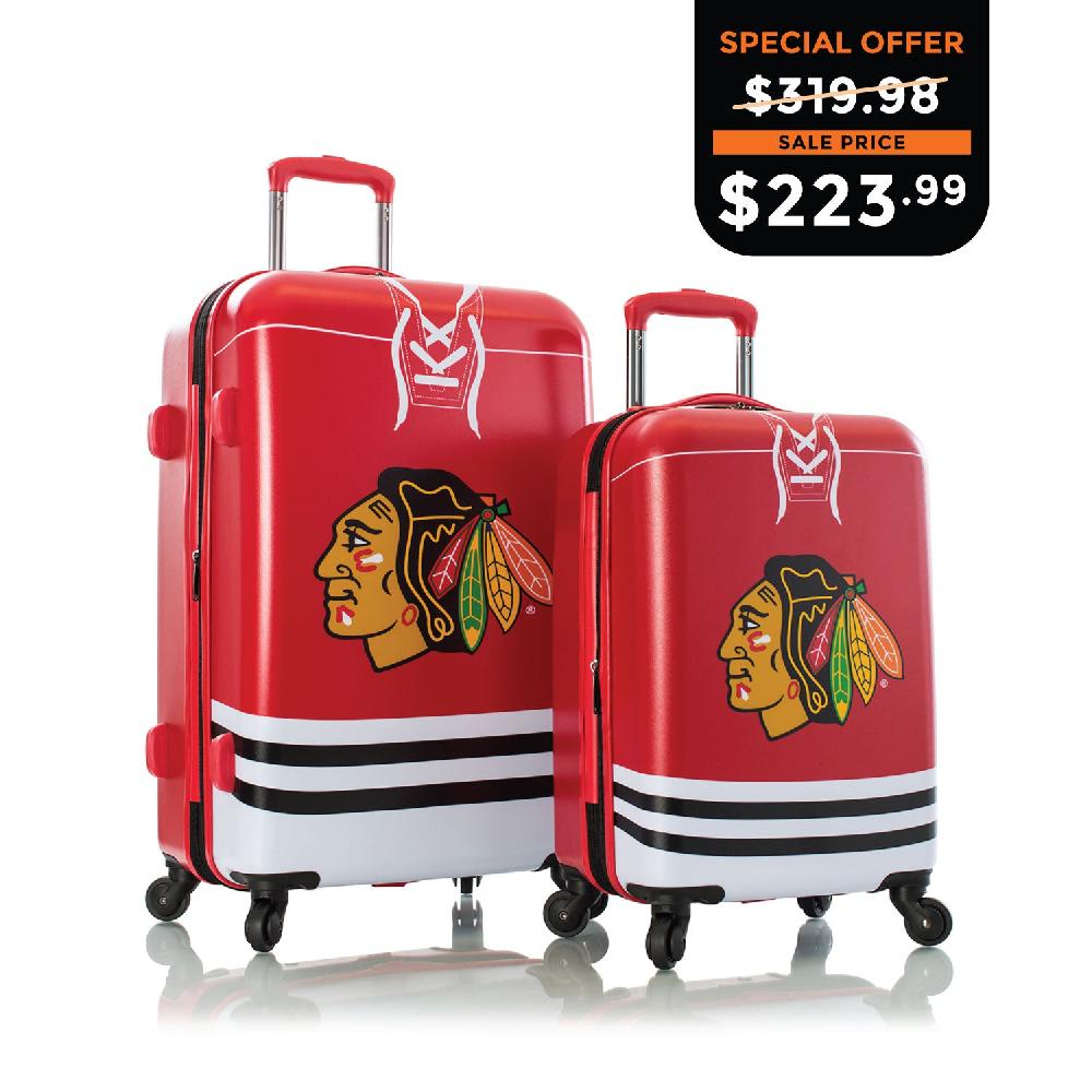 Heys NHL 2 Piece Luggage Set - Chicago Blackhawks Heys NHL 2 Piece Luggage Set - Chicago Blackhawks