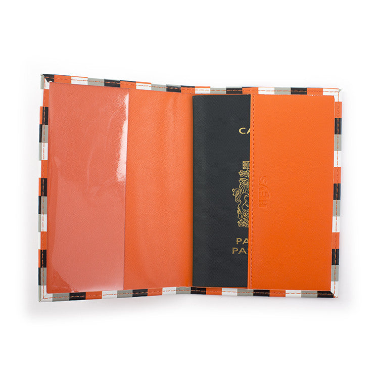 Heys Orange Check Passport Holder
