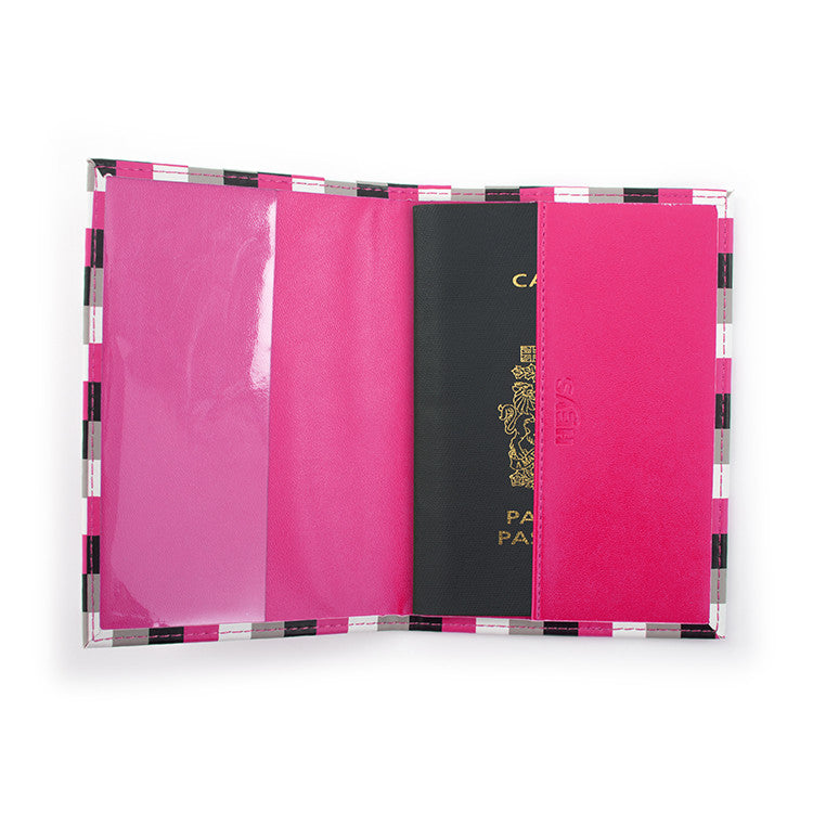 Heys Pink Check Passport Holder