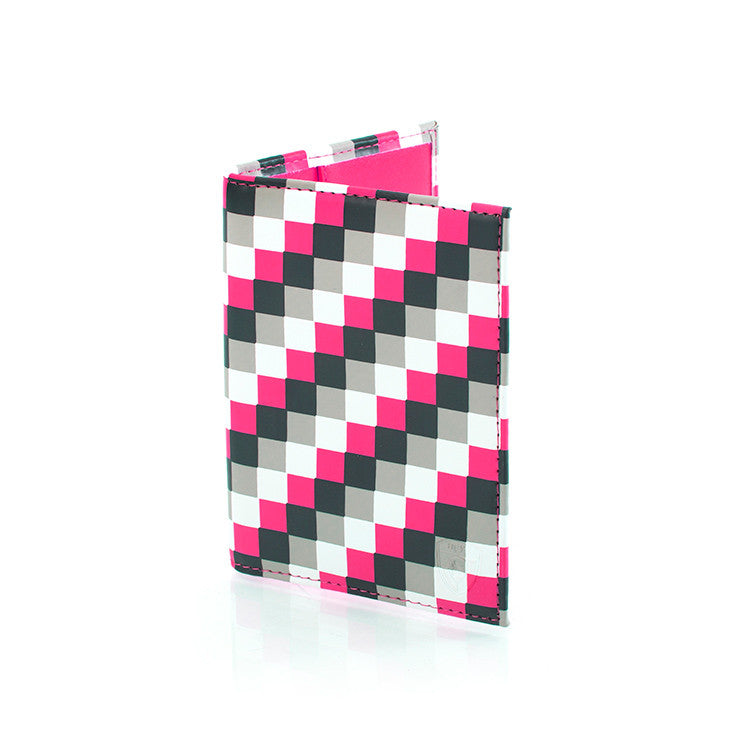 Heys Pink Check Passport Holder