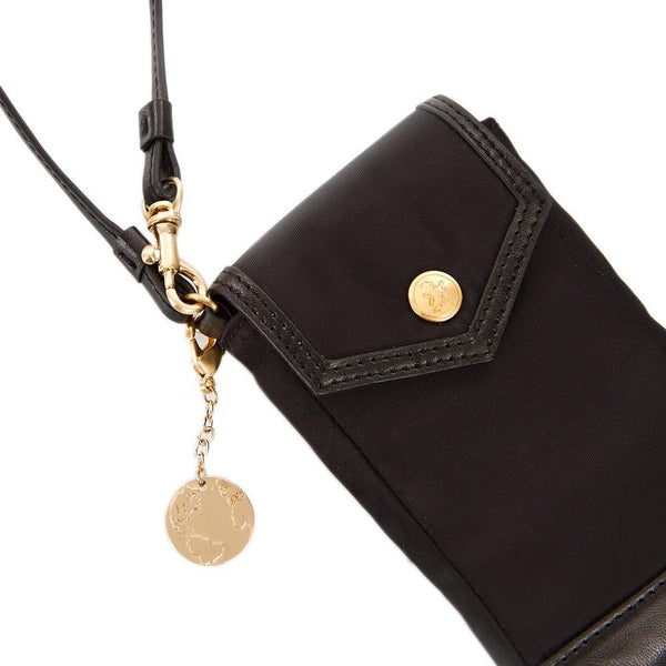 Heys Signature Solid Nylon Phone Holder - Black