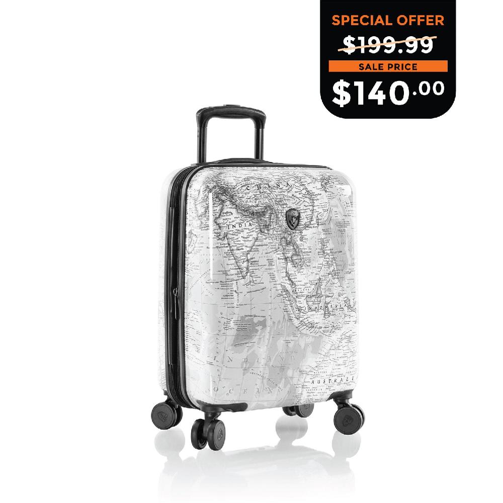 Heys Journey 3G Fashion Spinner® 21 Inch Carry-on - Black/White Map