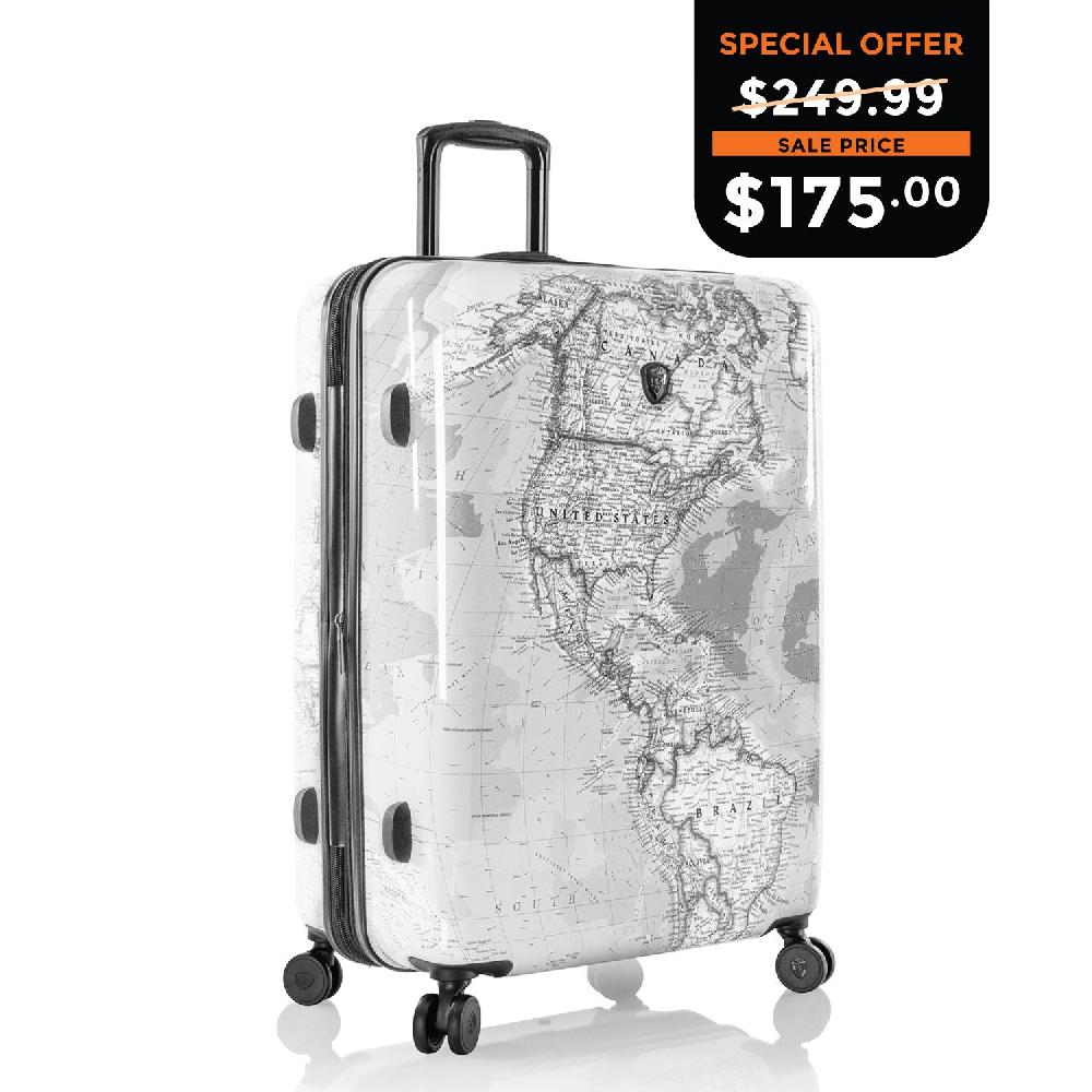 Heys Journey 3G Fashion Spinner® 30 Inch Luggage - Black/White Map