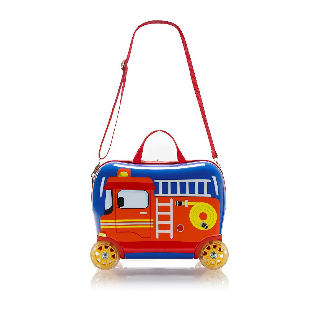 Heys Kids Ride-on Luggage - Fire Truck (HEYS-HSRL-RO-02-23AR) | Light Up Wheels