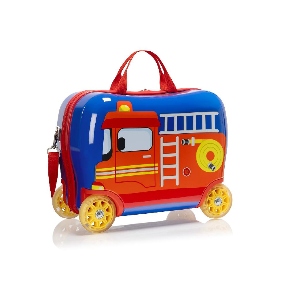 Heys Kids Ride-on Luggage - Fire Truck (HEYS-HSRL-RO-02-23AR) | Light up Wheels