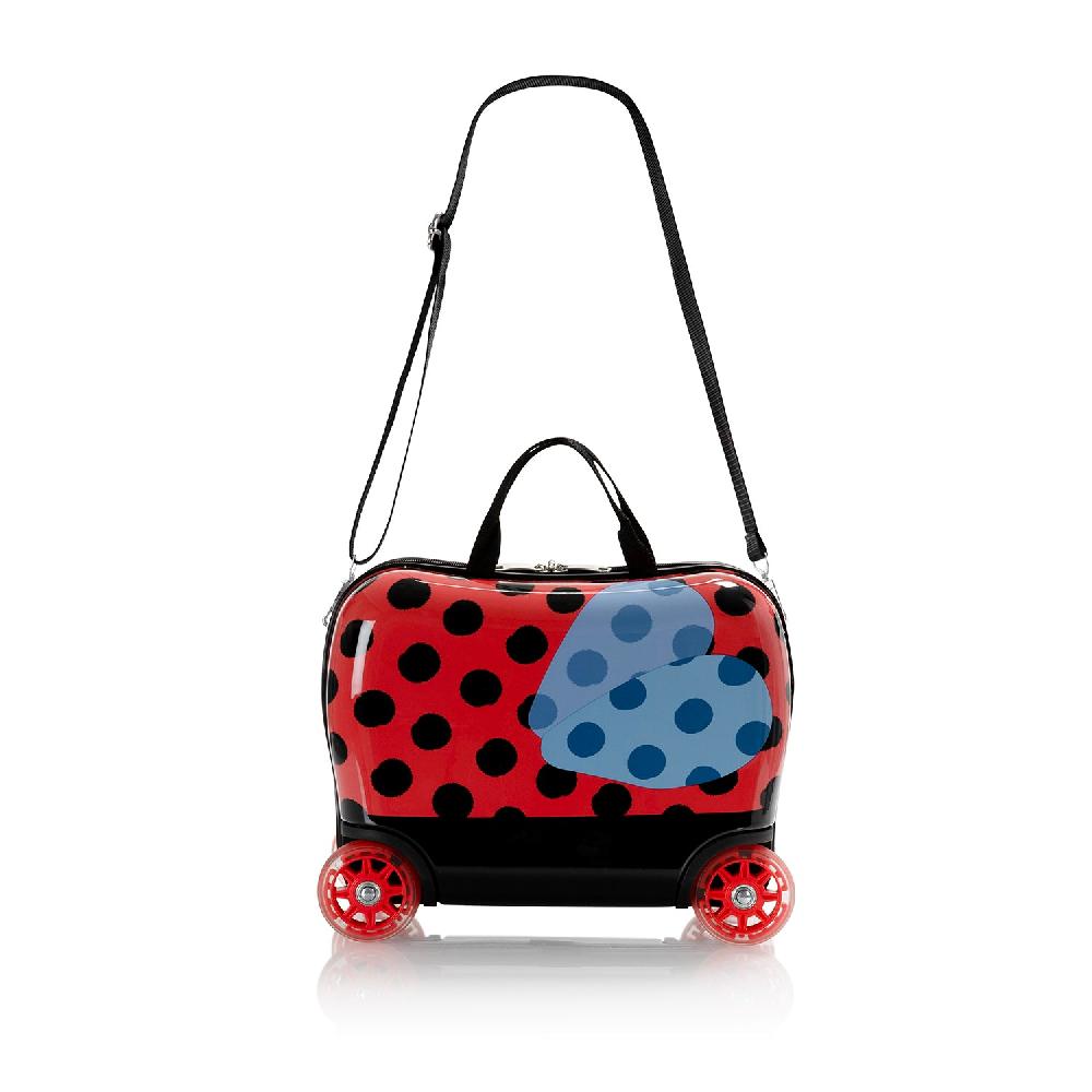 Heys Kids Ride-on Luggage - Lady Bug (HEYS-HSRL-RO-10-23AR) | Light Up Wheels