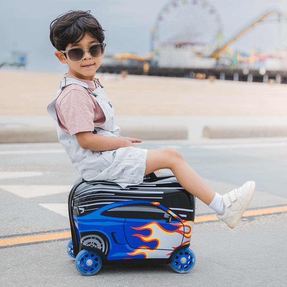 Heys Kids Ride-on Luggage - Race Car (HEYS-HSRL-RO-57-23AR) | Light Up Wheels