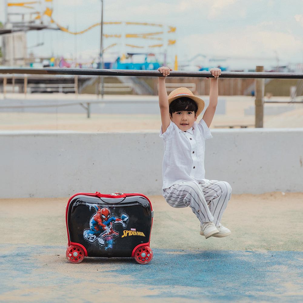 Heys Kids Ride-on Luggage - Spiderman (M-HSRL-RO-SM03-23AR) | Light Up Wheels