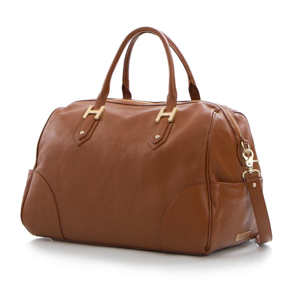 Heys Soho Classic Leather/Suede Large Satchel - Purple