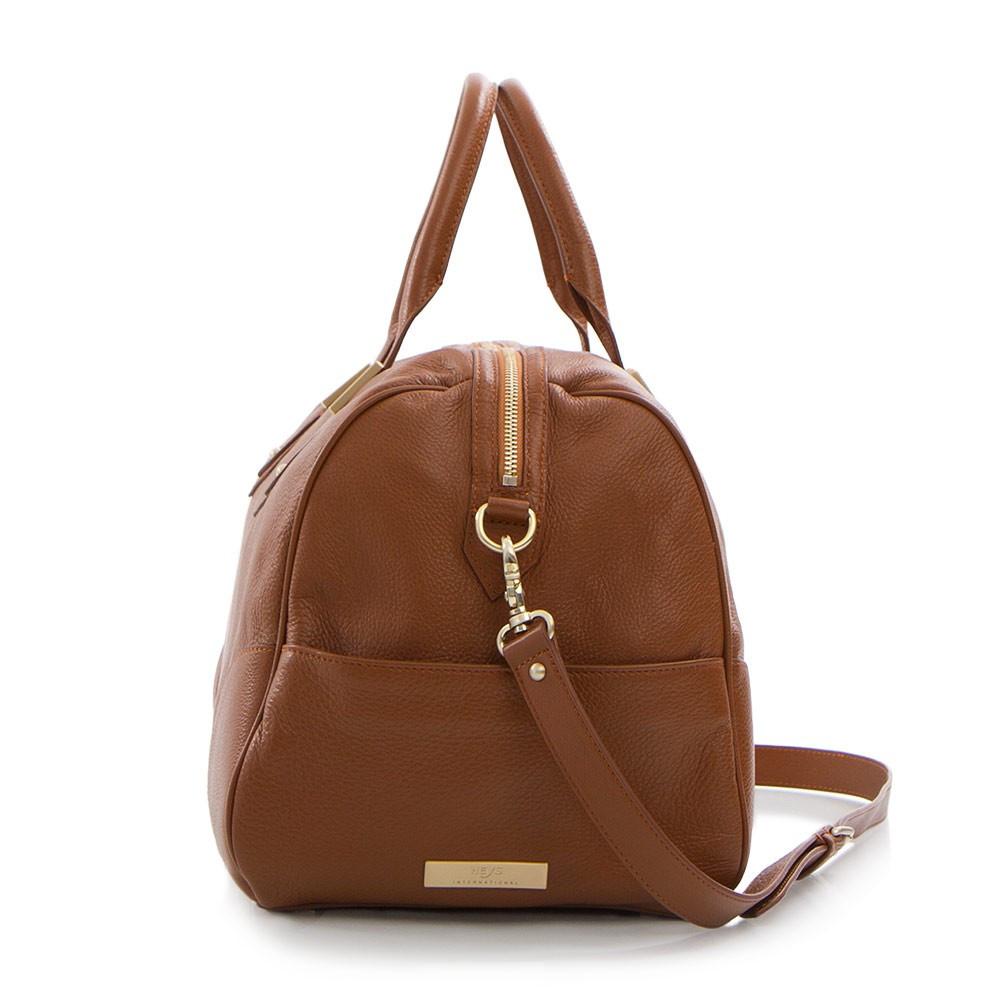 Heys Soho Classic Leather/Suede Large Satchel - Purple