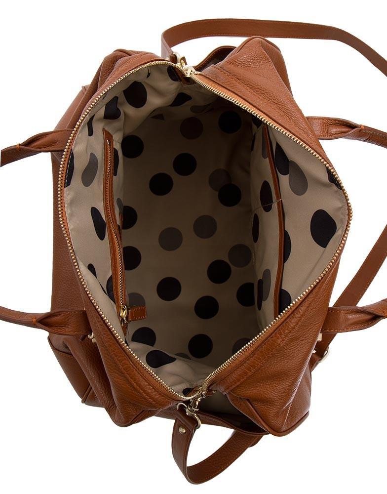 Heys Soho Classic Leather/Suede Large Satchel - Purple