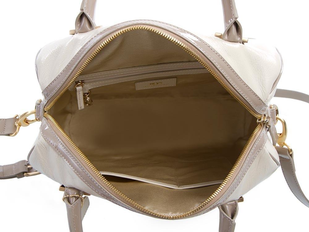 Heys Soho Classic Pebbled/Patent Large Satchel - Black