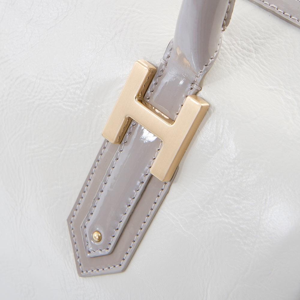 Heys Soho Classic Two-Tone Large Satchel - Bone/Taupe